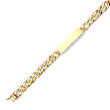 Cuban Mens ID Bracelet In 14K Gold