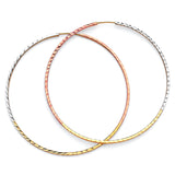 Hoop Earrings in 14K Tri-Color Gold