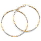 Hoop Earrings in 14K Two-Tone Gold