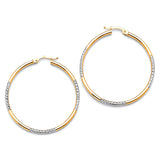 Hoop Earrings in 14K Two-Tone Gold