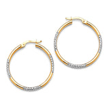 Hoop Earrings in 14K Two-Tone Gold