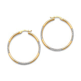 Hoop Earrings in 14K Two-Tone Gold