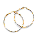 Hoop Earrings in 14K Two-Tone Gold