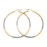 Hoop Earrings in 14K Two-Tone Gold