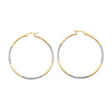 Hoop Earrings in 14K Two-Tone Gold