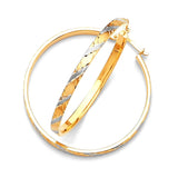 Hoop Earrings in 14K Two-Tone Gold