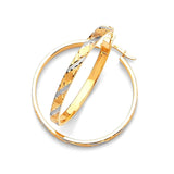 Hoop Earrings in 14K Two-Tone Gold