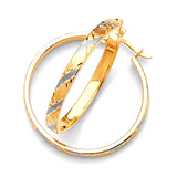 Hoop Earrings in 14K Two-Tone Gold