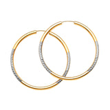 Hoop Earrings in 14K Two-Tone Gold