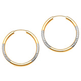 Hoop Earrings in 14K Two-Tone Gold