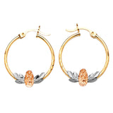 Guadalupe Hoop Earrings in 14K Tri-Color Gold