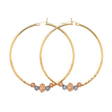 Guadalupe Hoop Earrings in 14K Tri-Color Gold