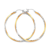 Hoop Earrings in 14K Two-Tone Gold