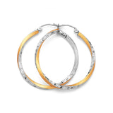 Hoop Earrings in 14K Two-Tone Gold