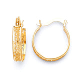 Bangle Hoop Earrings in 14K Gold