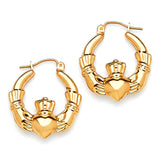 Tiara Scallop Hoop Earrings in 14K Gold