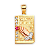 First Communion Kids Pendant in 14K Tri-Color Gold