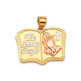 First Communion Kids Pendant in 14K Tri-Color Gold