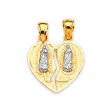 Guadalupe Breakable Pendant in 14K Two-Tone Gold