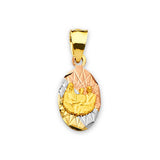 Baptism Kids Pendant in 14K Tri-Color Gold