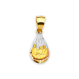 Baptism Kids Pendant in 14K Tri-Color Gold