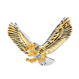 Eagle Mens Pendant in 14K Two-Tone Gold