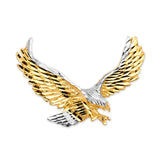 Eagle Mens Pendant in 14K Two-Tone Gold