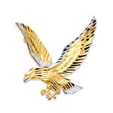 Eagle Mens Pendant in 14K Two-Tone Gold