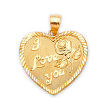 Heart Ladies Pendant in 14K Gold