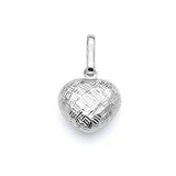 Heart Ladies Pendant in 14K White Gold