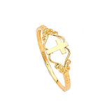 Cross Ladies Ring in 14K Gold