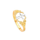 Cross Ladies Ring in 14K Gold