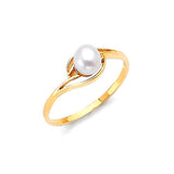 Pearl Ladies Ring in 14K Gold