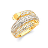 White CZ Fancy Ladies Ring in 14K Gold