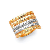 Multi-Band Ladies Ring in 14K Two-Tone Gold