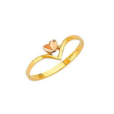 Heart Ladies Ring in 14K Two-Tone Gold