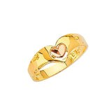 Heart Ladies Ring in 14K Two-Tone Gold