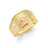 Guadalupe Ladies Ring in 14K Tri-Color Gold