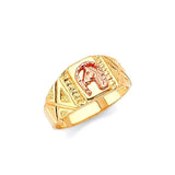 Horse Kids Ring in 14K Two-Tone Gold