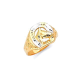 Horse Kids Ring in 14K Two-Tone Gold