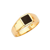 Onyx Mens Ring in 14K Gold