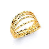 Multi-Band Ladies Ring in 14K Gold