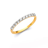 White CZ Ladies Ring in 14K Gold