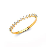 White CZ Ladies Ring in 14K Gold