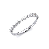 White CZ Ladies Ring in 14K White Gold