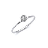 White CZ Ladies Ring in 14K White Gold