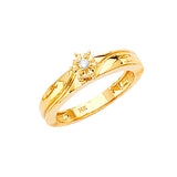 0.05 Carat Diamond High-Polish Engagement Ring in 14K Gold