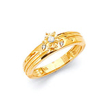 0.1 Carat Diamond High-Polish Engagement Ring in 14K Gold