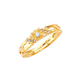 0.15 Carat Diamond High-Polish Engagement Ring in 14K Gold