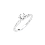 0.25 Carat Diamond High-Polish Engagement Ring in 14K White Gold